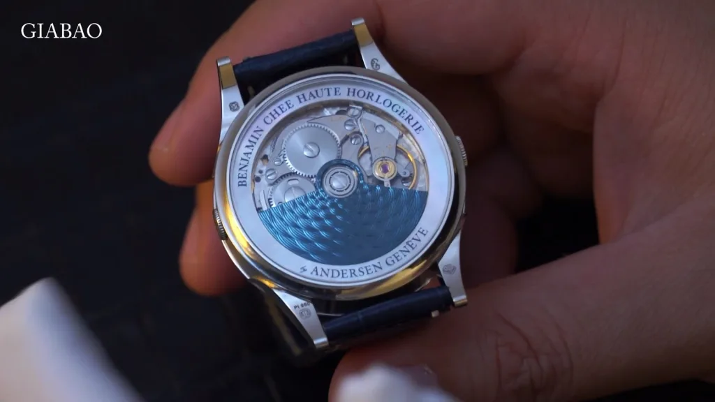Rotor BlueGold trên bộ máy Andersen Genève Celestial Voyager