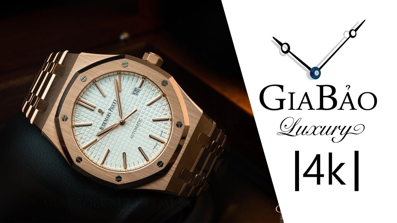 AP Royal Oak 15400OR: vàng hồng, mặt số bạc