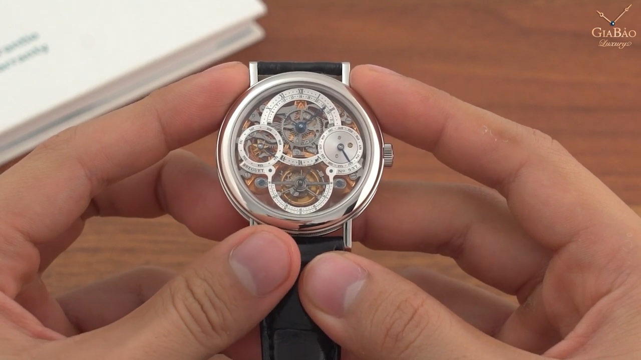 Mặt số skeleton của Breguet Tourbillon Perpetual Calendar 3755