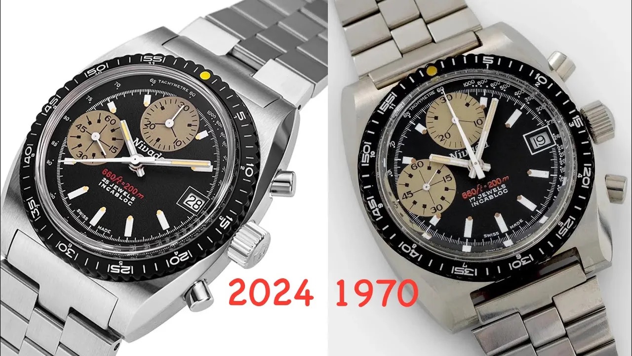 Nivada Grenchen Chronosport: exotic dial thập niên 1970