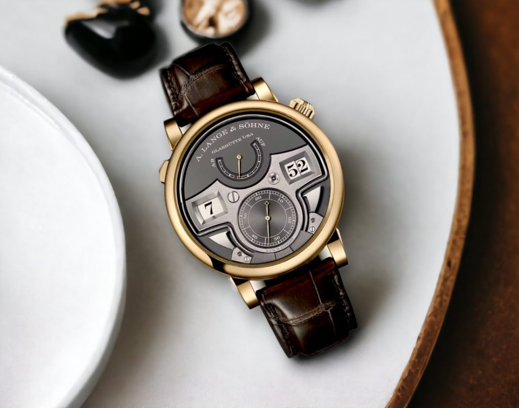 A. Lange & Söhne Zeitwerk với hiển thị giờ phút bằng số nhảy