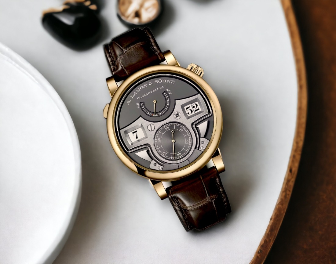A. Lange & Söhne Zeitwerk với hiển thị giờ phút bằng số nhảy