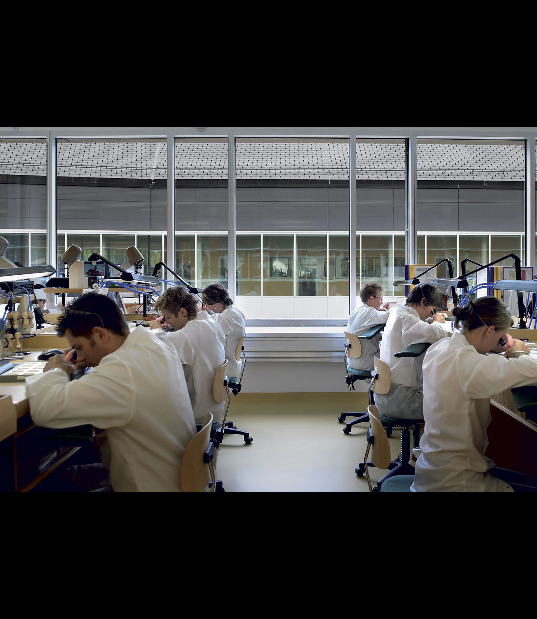 Audemars Piguet tại Le Brassus: từ atelier đến manufacture: xưởng chế tác trong Manufacture des Forges vào khoảng năm 2015