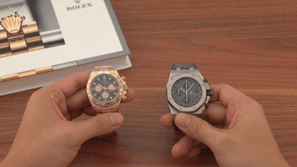 Royal Oak Offshore 26401RO và Rolex Daytona 116505: hai cách làm chronograph — ảnh chi tiết 01