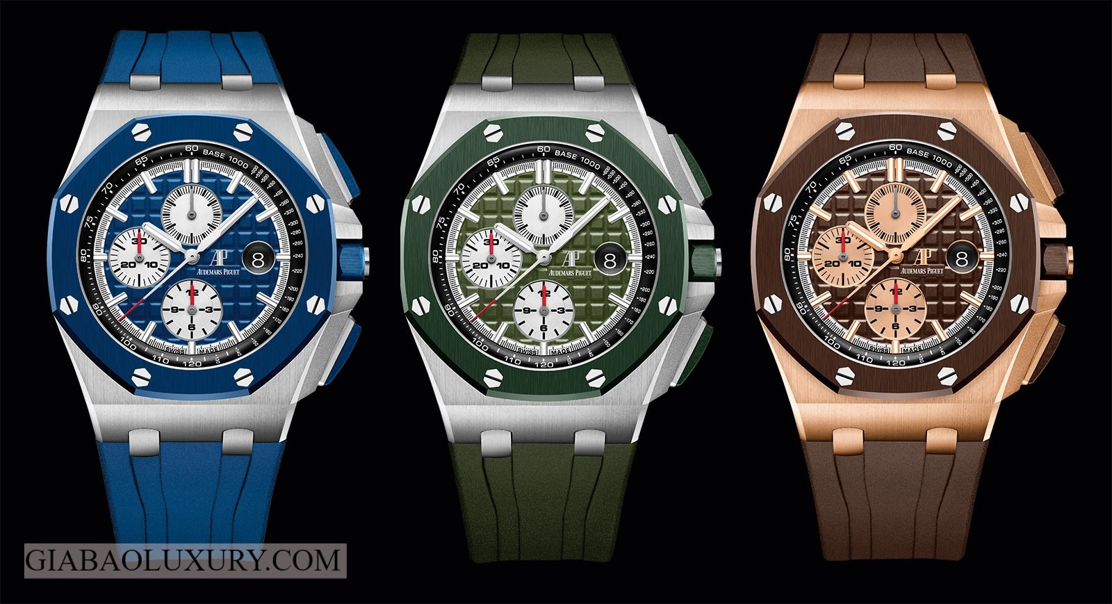 SIHH 2019: bộ ba Royal Oak Offshore “Camo” 44 mm: bộ ba Royal Oak Offshore Camo được giới thiệu năm 2019