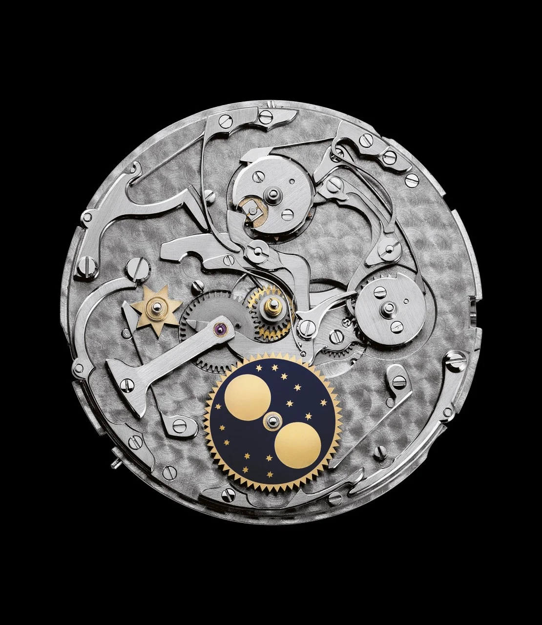 Royal Oak Perpetual Calendar: lịch sử từ Ref. 5554 đến 26579: calibre 2120/2800 nhìn từ phía mặt số