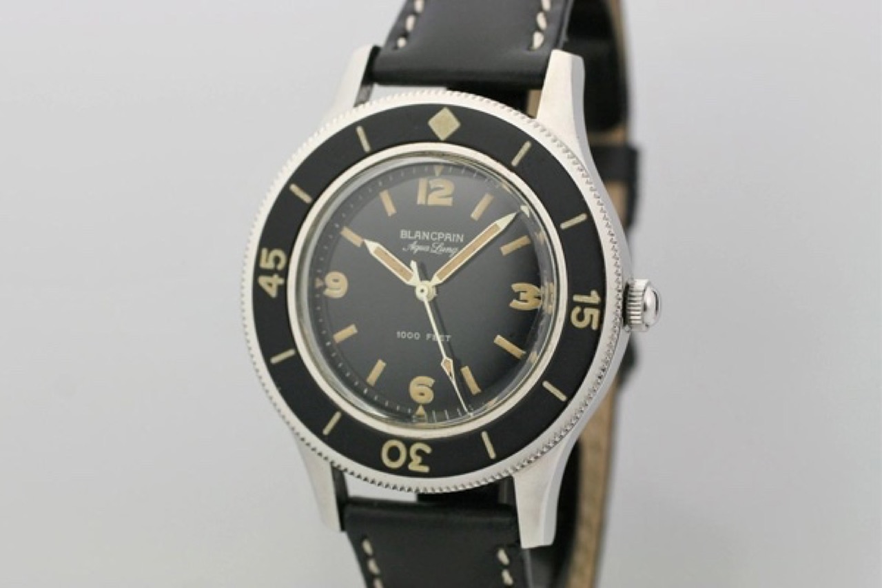Blancpain Fifty Fathoms: lịch sử đồng hồ lặn: Fifty Fathoms cổ với mặt số tương phản cao