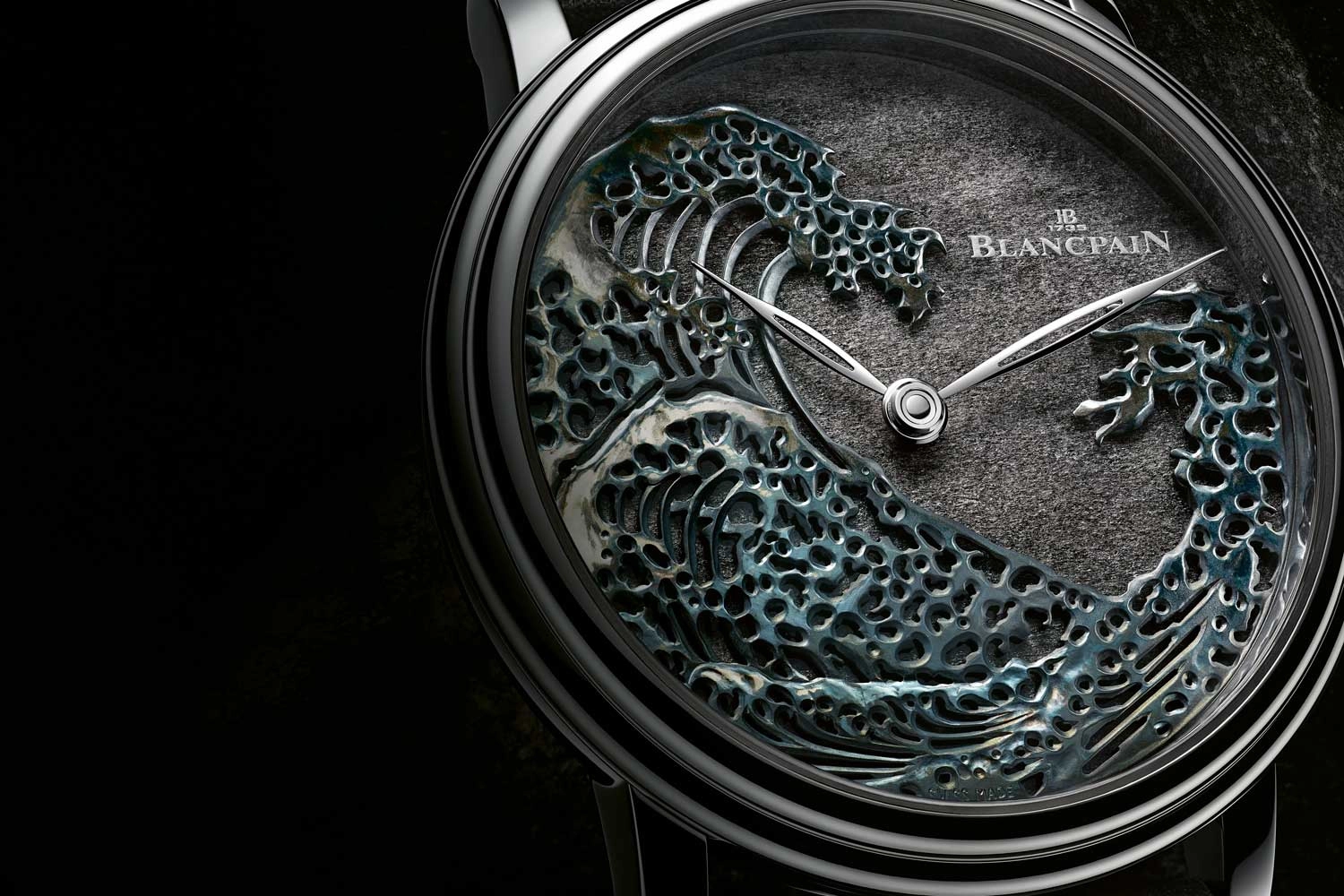 Blancpain và nghệ thuật chế tác mặt số: mặt số Blancpain dùng than binchōtan với họa tiết rồng