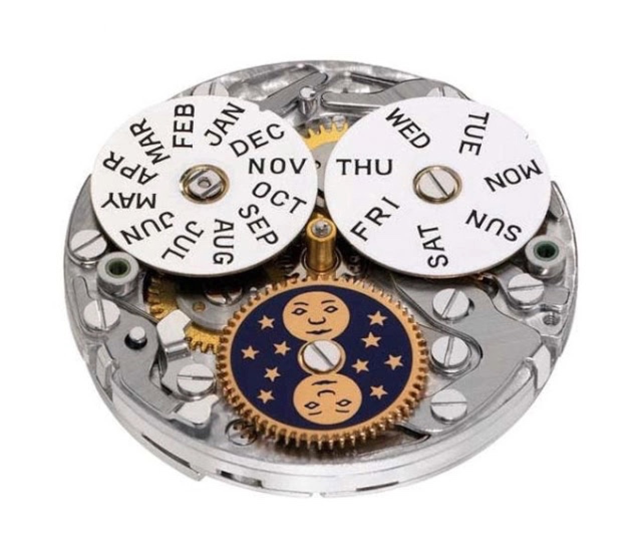 Blancpain Villeret Quantième Complet 6654: sơ đồ các đĩa lịch của bộ máy lịch đầy đủ