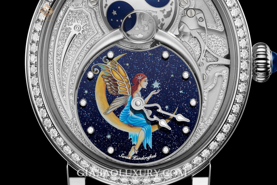 BOVET Récital 23 Hope tại Only Watch 2019: mặt số aventurine với hình tượng nàng tiên