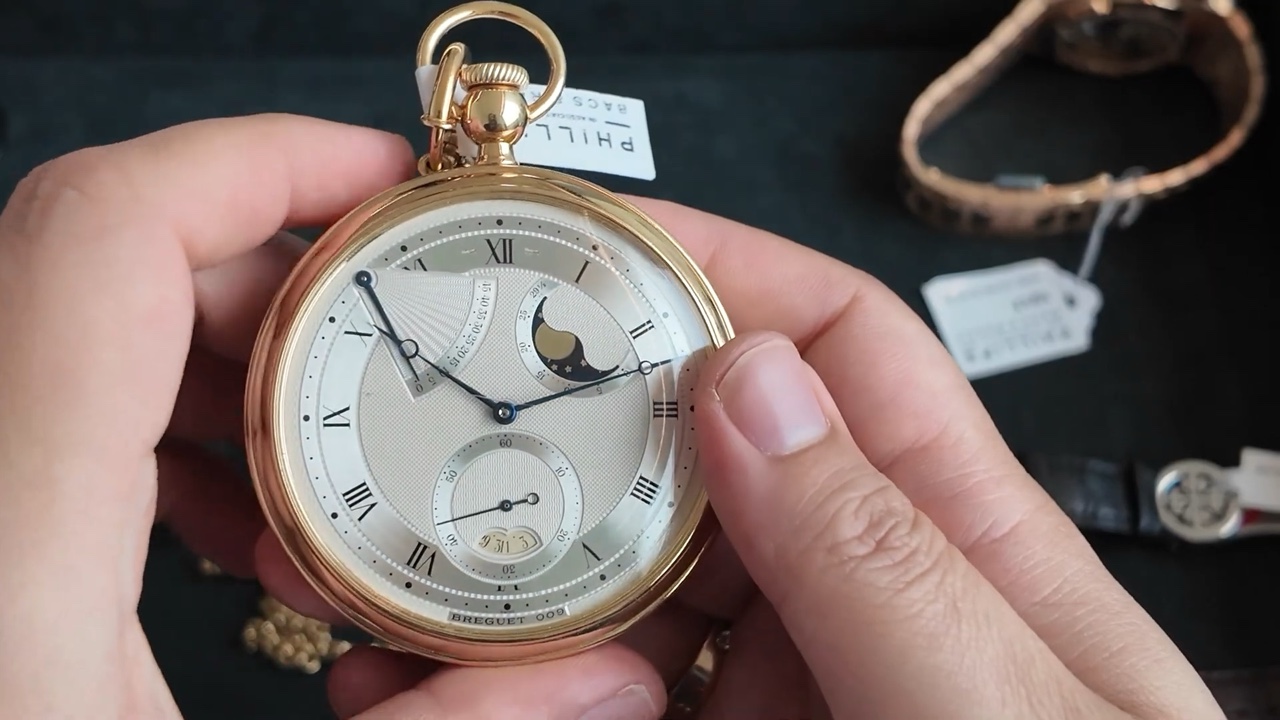 Mặt số Breguet Ref. 1890 Perpetuelle với lịch tuần trăng, dự trữ năng lượng và số hiệu 09/300