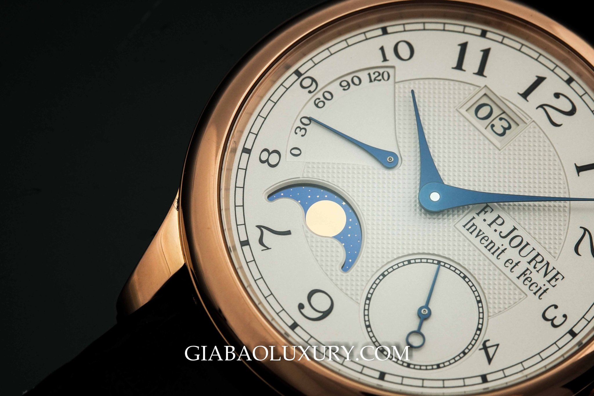 Chi tiết mặt số F.P. Journe Octa Lune