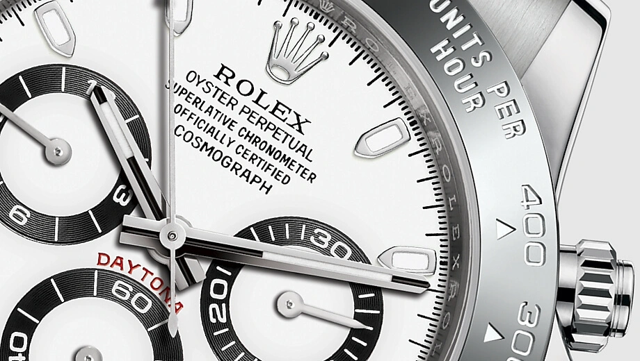 Cận cảnh Rolex Daytona dùng để đánh giá mặt số bezel và vỏ