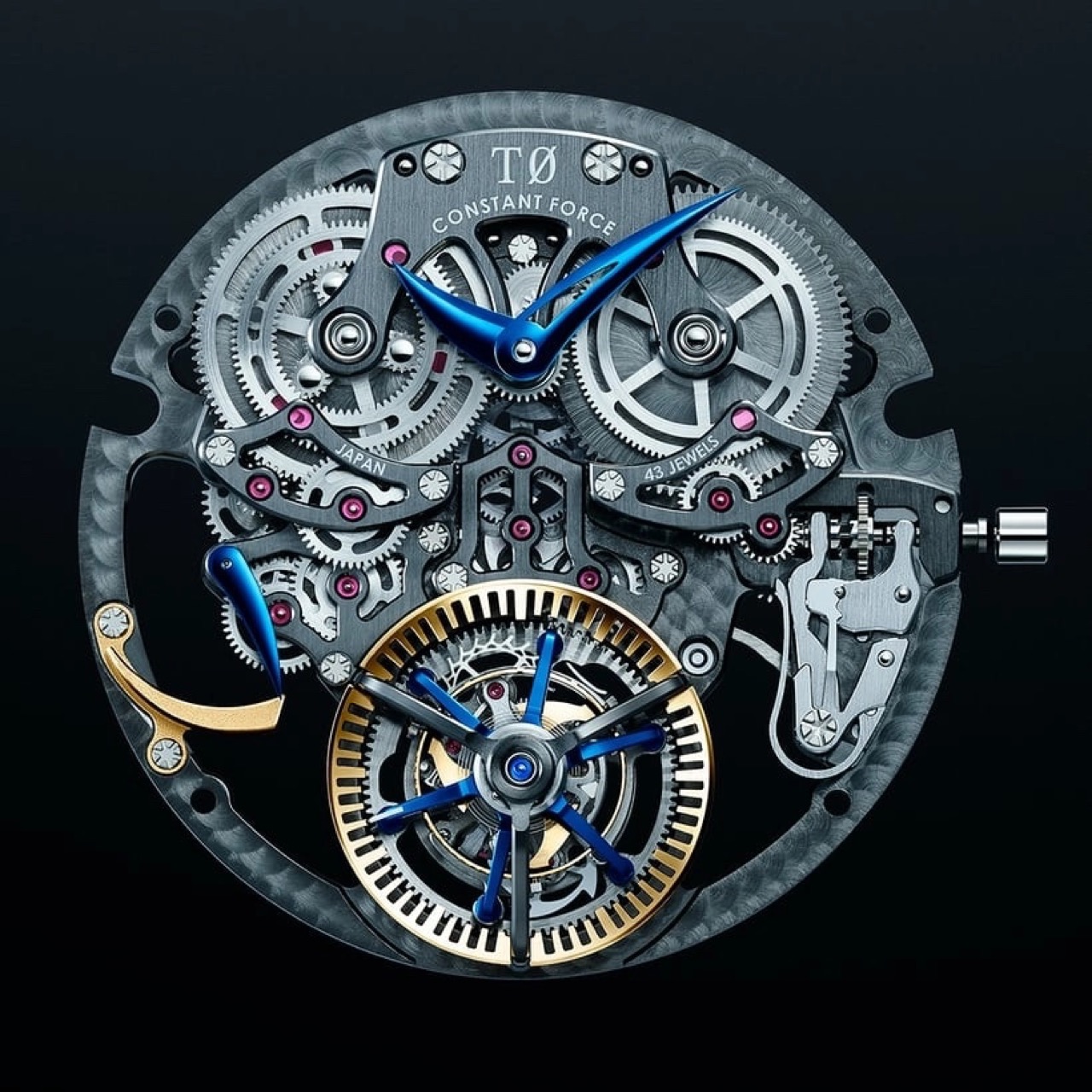 Grand Seiko T0: tourbillon lực không đổi: Cơ cấu concept Grand Seiko T0 nhìn chính diện