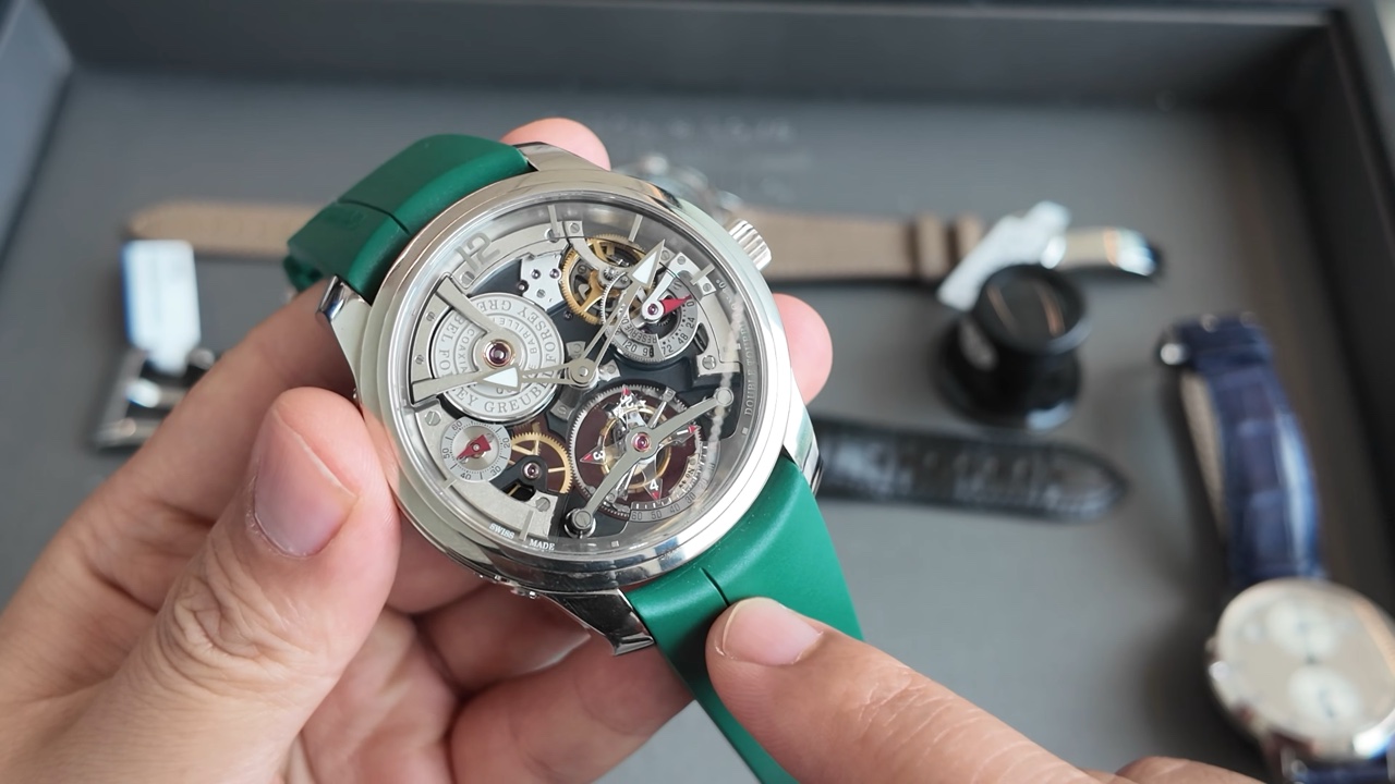 Mặt số Greubel Forsey Double Tourbillon 30° Technique phô bày trọn vẹn hai lồng tourbillon