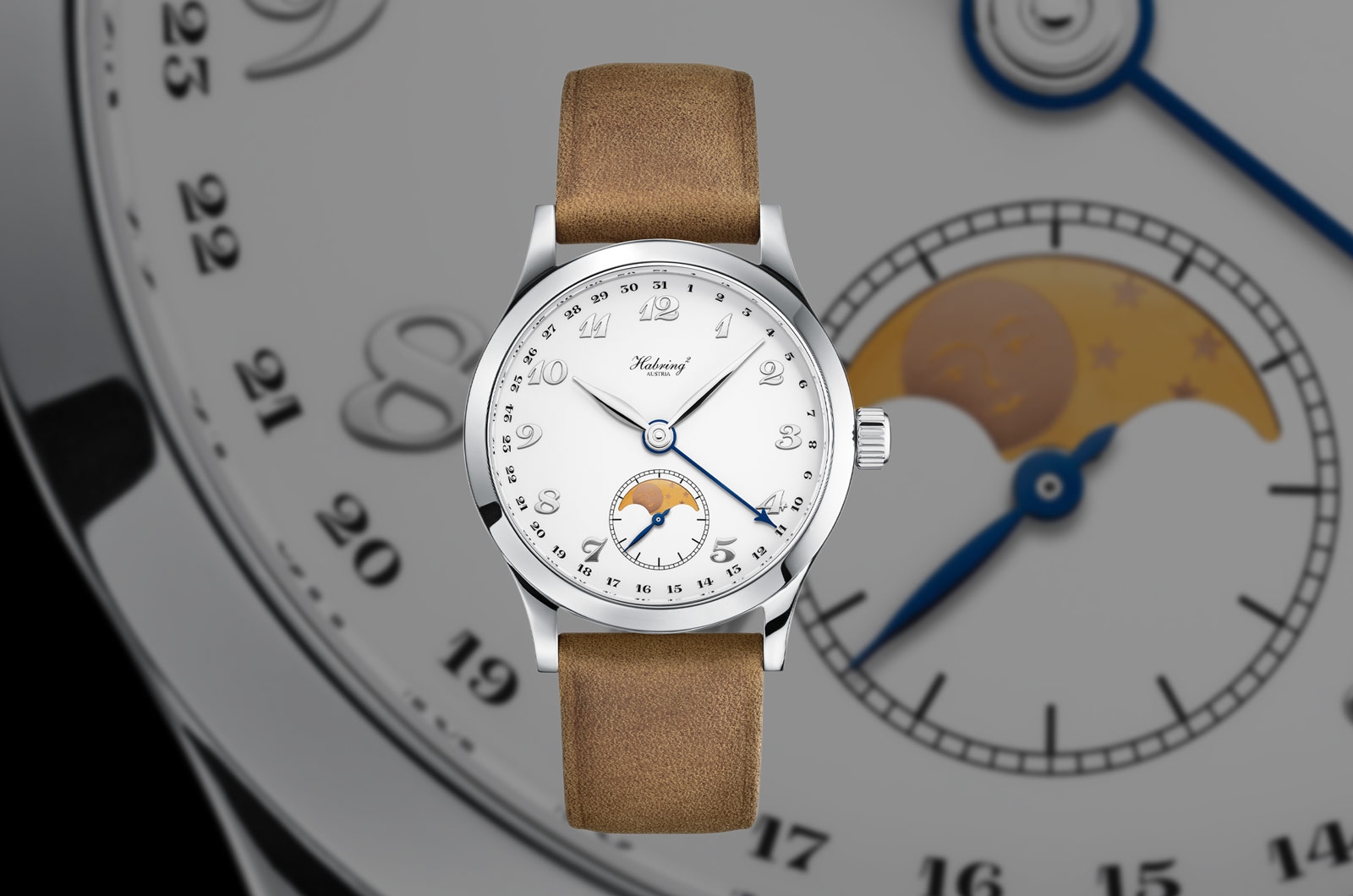 Habring² Oskar Moon Phase: độc lập Áo trong vỏ 38,5 mm — ảnh chi tiết 4