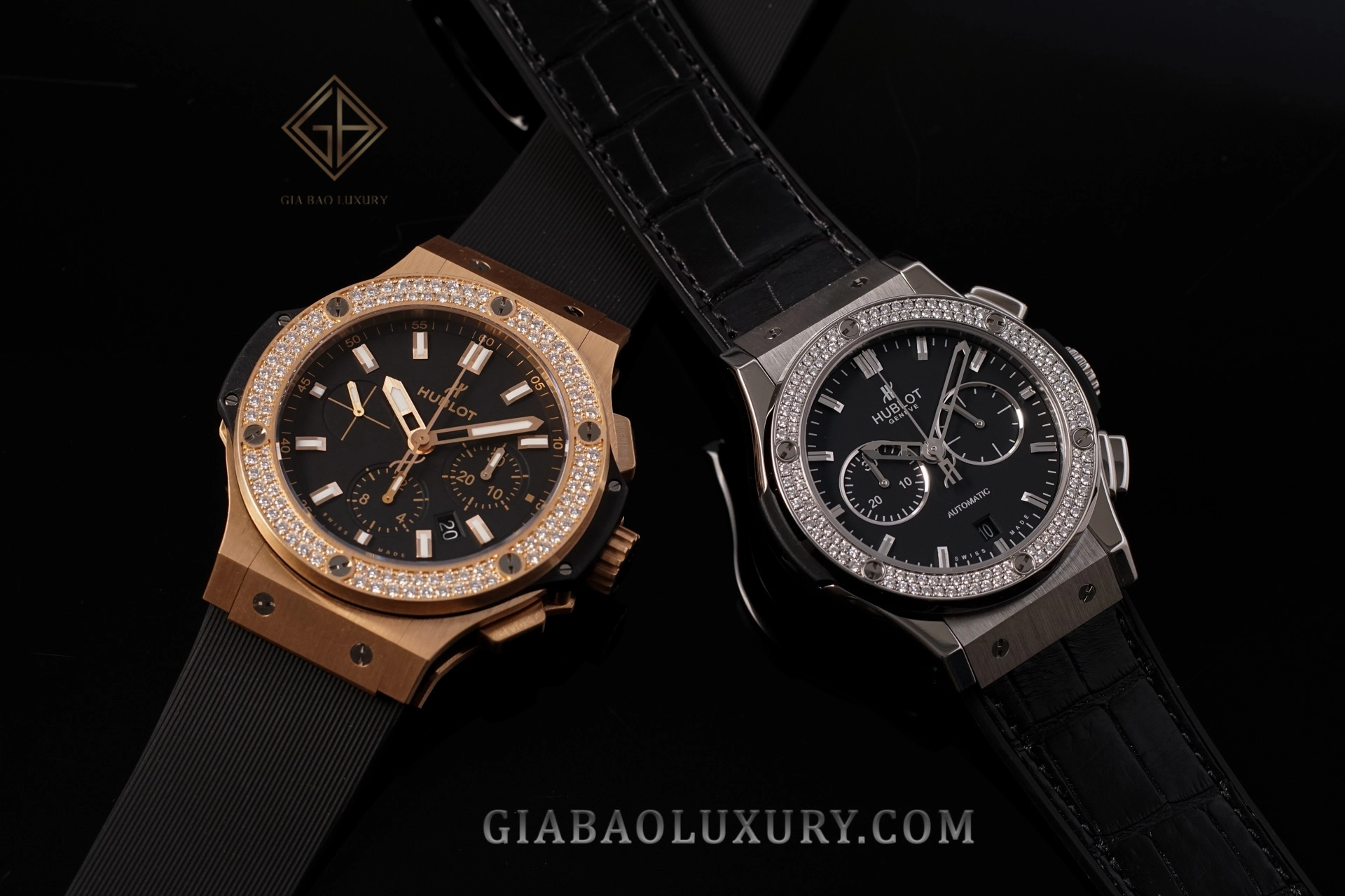 Hublot Big Bang King Gold Diamonds 44 mm thế hệ HUB4100: Hublot Big Bang King Gold Diamonds 44 mm nhìn chính diện