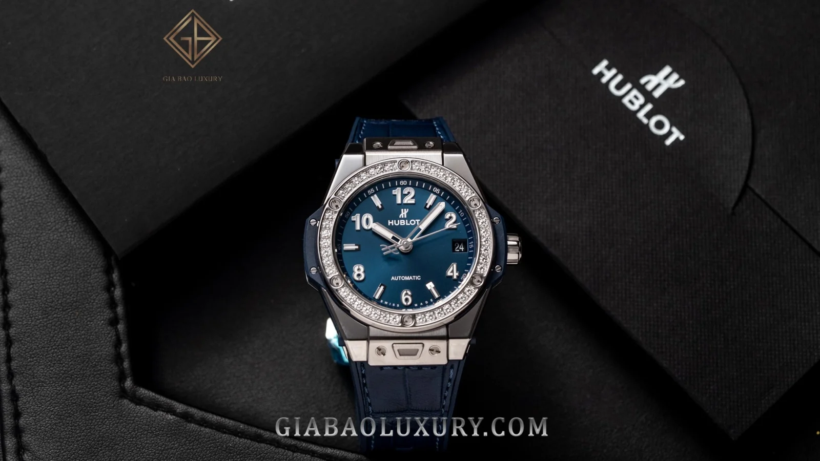 Hublot Big Bang One Click Steel Blue Diamonds 39 mm