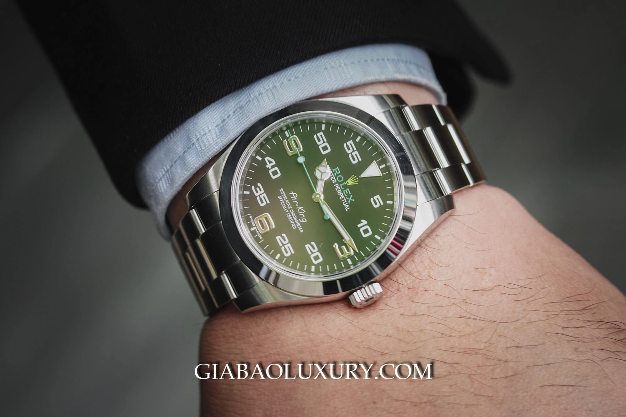 Hướng dẫn mua Rolex Air-King: một cấu hình Air-King mặt số xanh thế hệ trước