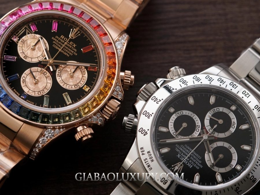 Hai thế hệ Rolex Daytona minh họa cách đọc mã hiệu
