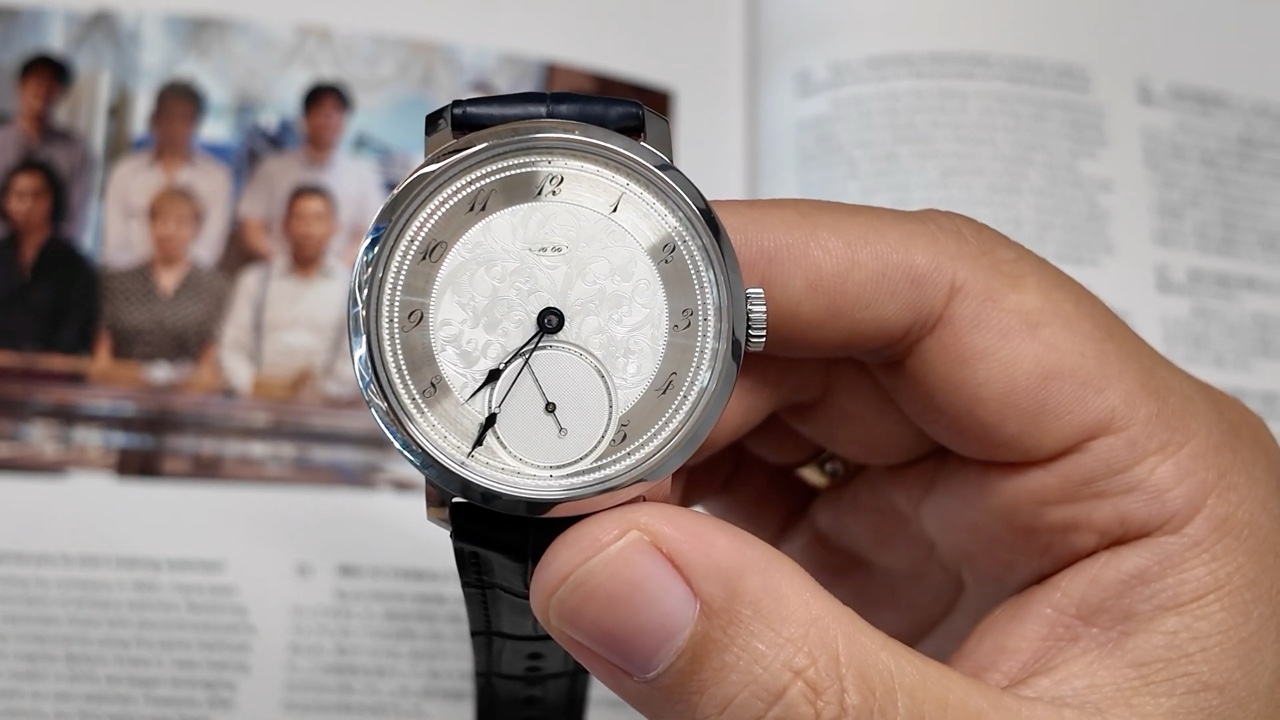 Mặt số bạc khắc hoa của Masa’s Pastime Nayuta TOKI