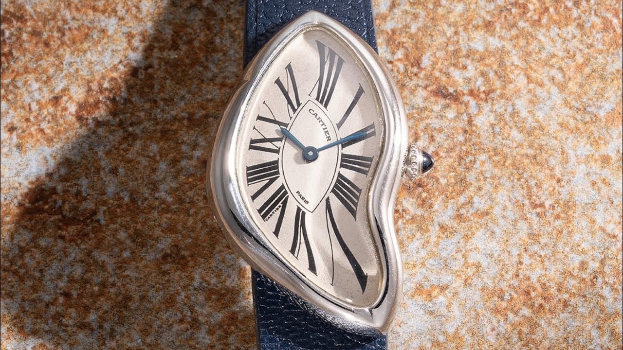 Cartier Crash Platinum 1992: dáng vỏ bất đối xứng