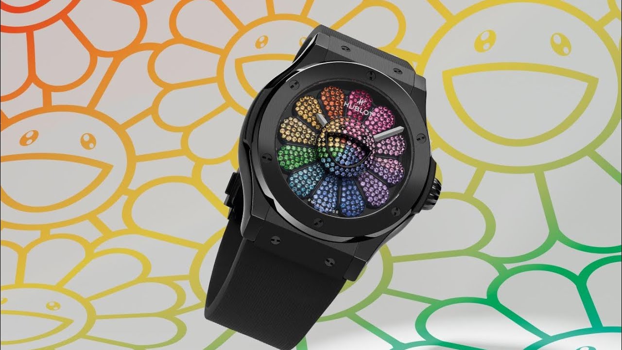 Hublot Murakami Black Ceramic Rainbow: hoa xoay độc bản