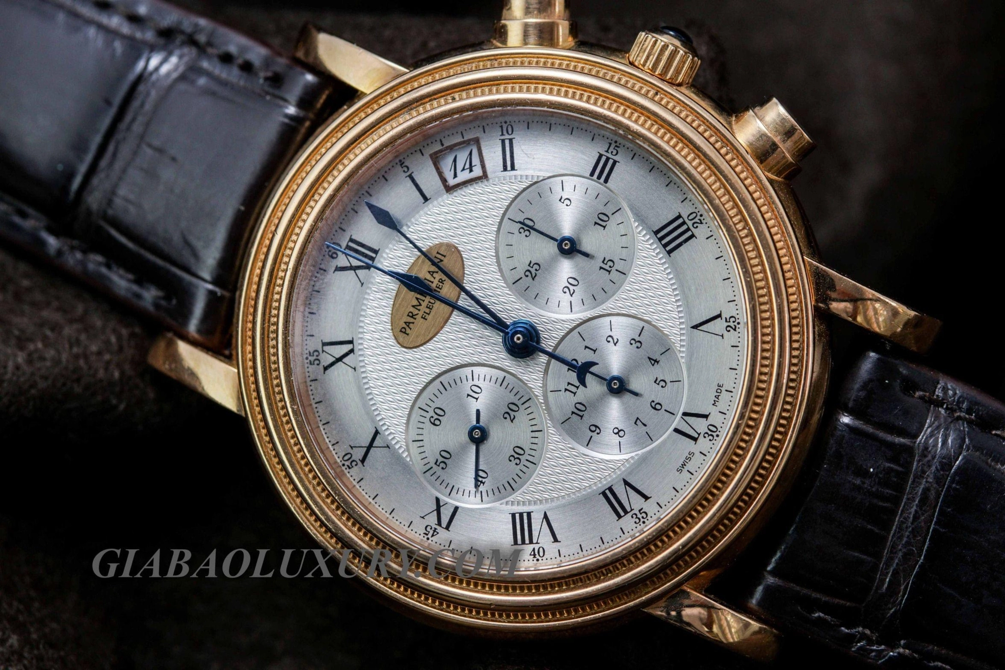 Parmigiani Fleurier Toric Chronograph: calibre 400Z và bezel khía — ảnh chi tiết 07