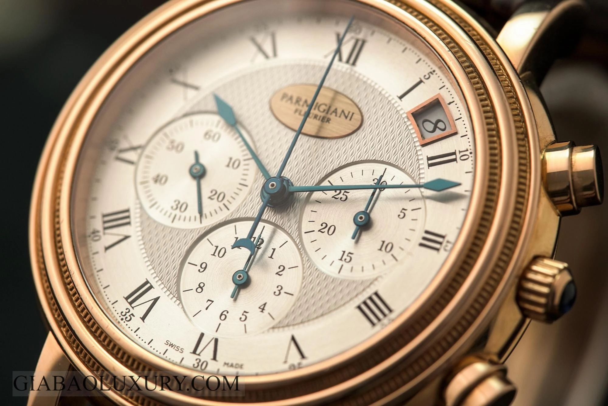 Parmigiani Fleurier Toric Chronograph: calibre 400Z và bezel khía — ảnh chi tiết 10