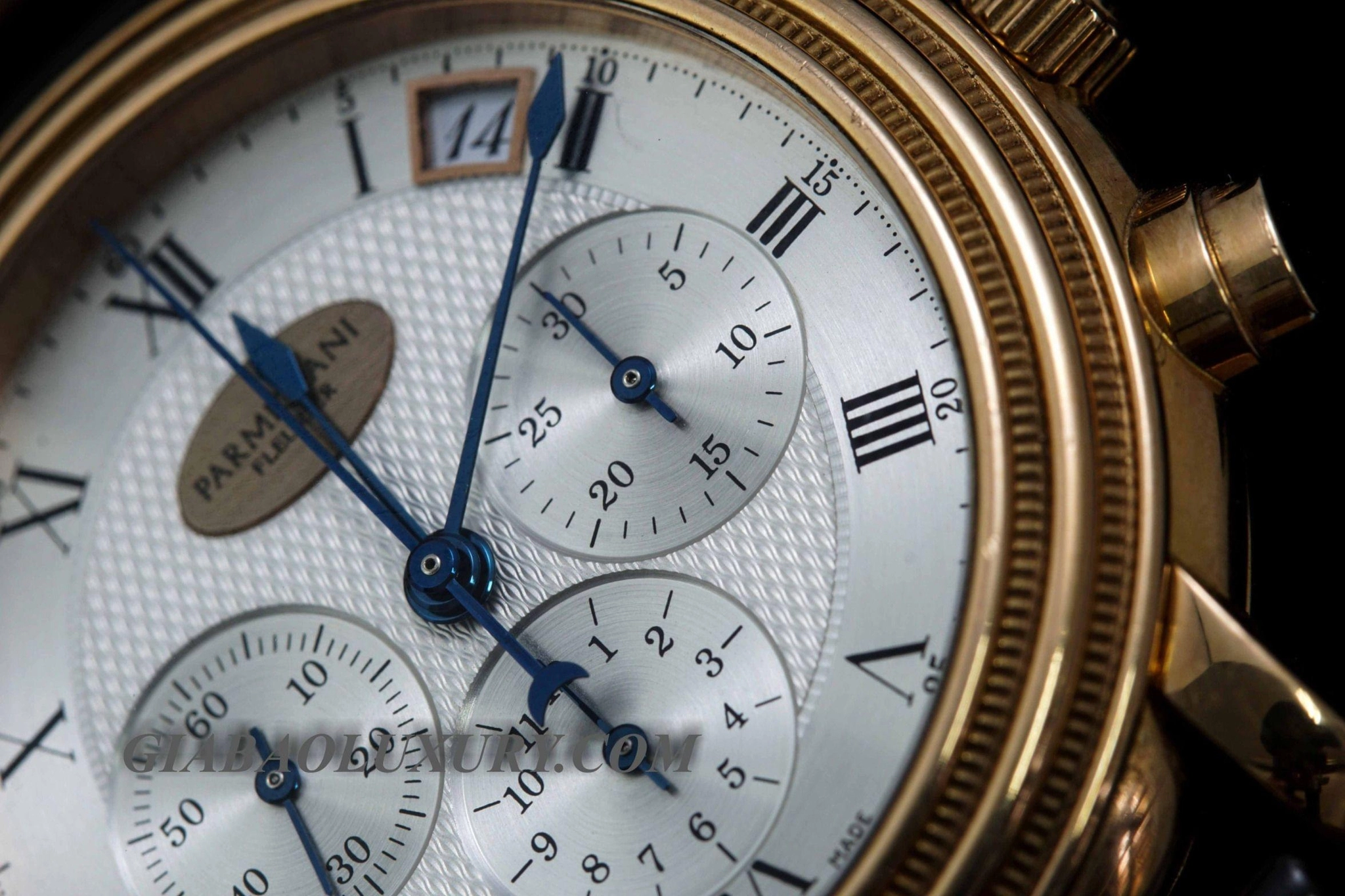Parmigiani Fleurier Toric Chronograph: calibre 400Z và bezel khía — ảnh chi tiết 15