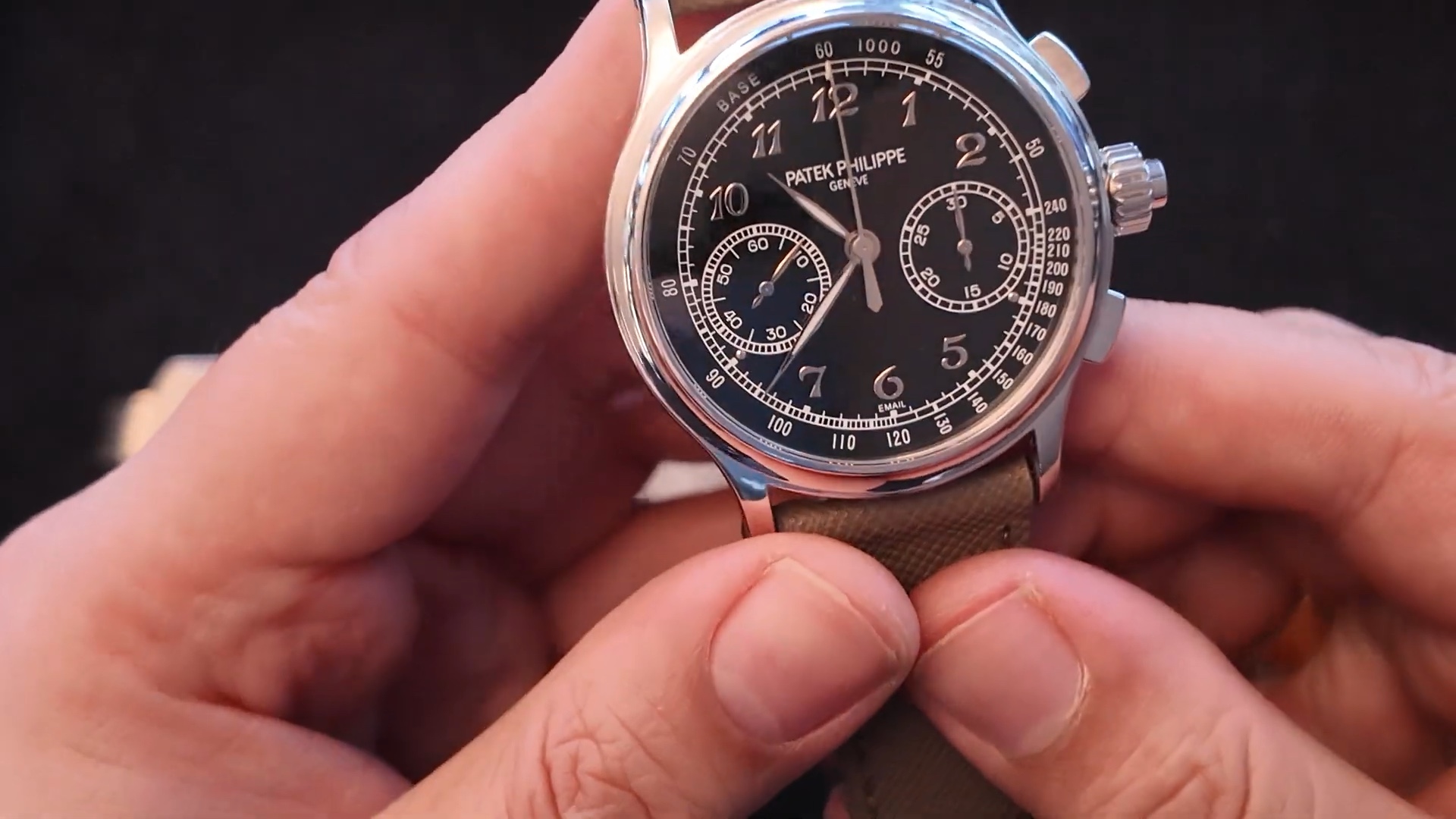 Mặt số Grand Feu men đen Patek Philippe 5370P-001