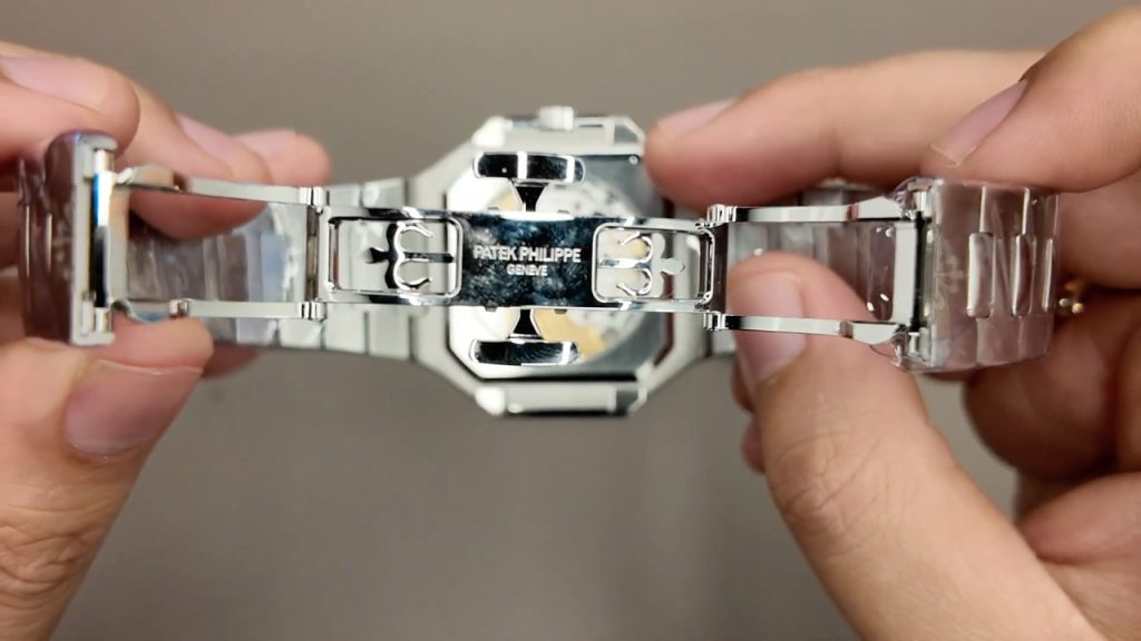 Khóa gập và mắt dây thép Patek Philippe Cubitus 5821/1A
