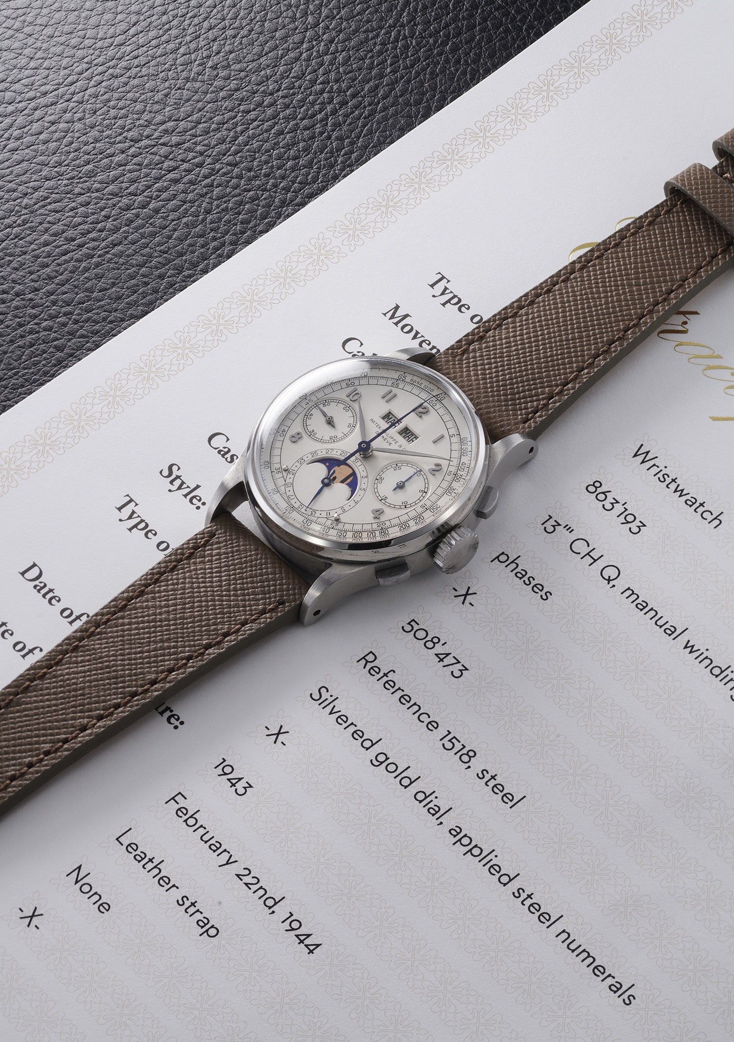 Patek Philippe Ref. 1518 thép cùng Extract from the Archives