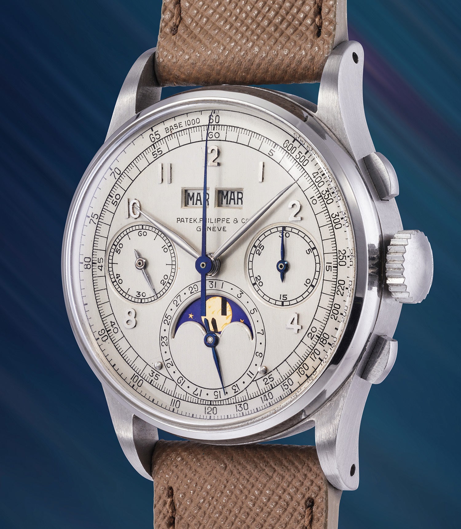 Mặt số Patek Philippe Ref. 1518 thép năm 1943