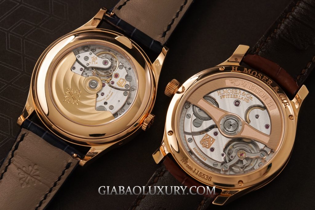 Patek Philippe 5396R và H. Moser Endeavour: hai triết lý: cọc kim cương và ba cửa sổ lịch trên Patek Philippe 5396R-015
