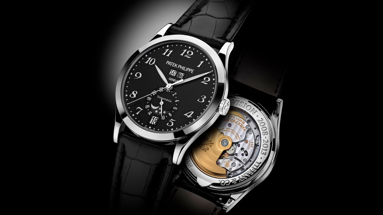 Mặt trước và calibre Patek Philippe 5396G Tiffany