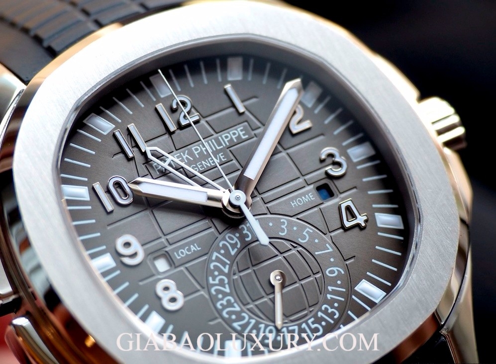 Chi tiết mặt số Patek Philippe Aquanaut Travel Time 5164A