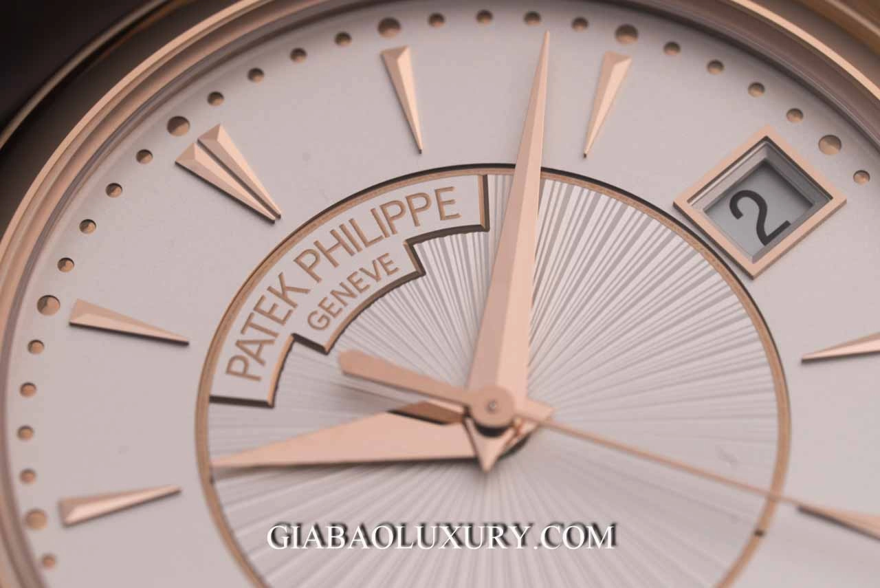 Patek Philippe Calatrava 5153 và 6000: Mặt Calatrava 5153R với ngày tại 3 giờ