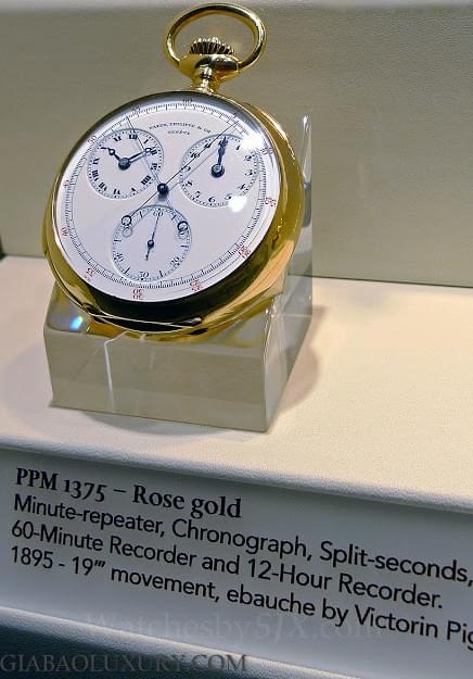 Đồng hồ bỏ túi Patek Philippe chronograph và minute repeater năm 1895