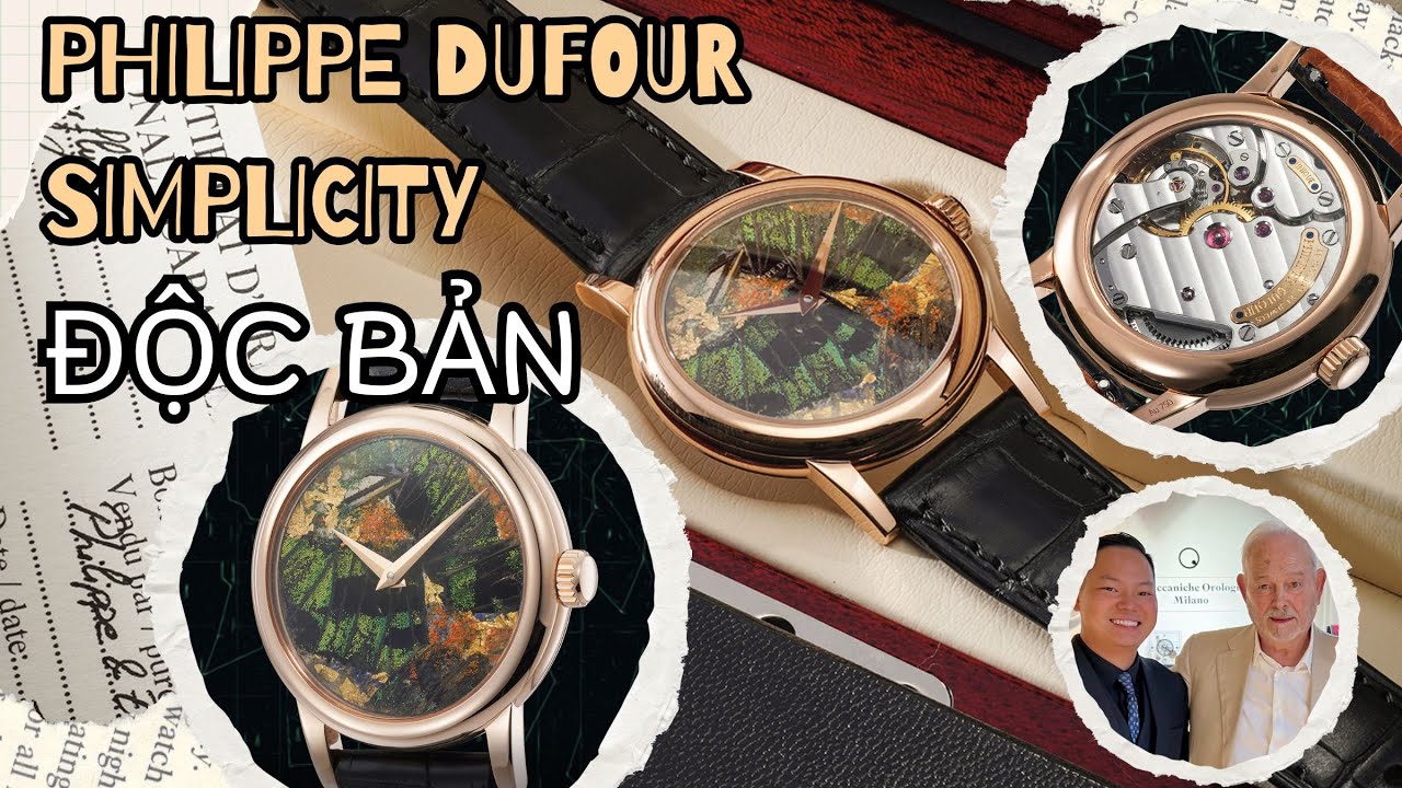 Philippe Dufour Simplicity Unique: mặt số cánh bướm