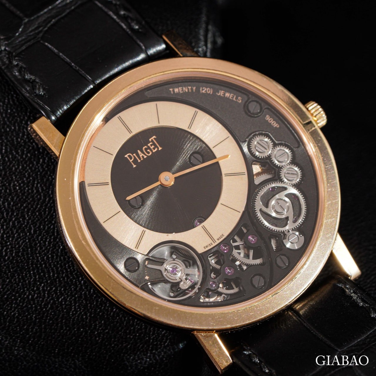 Piaget Altiplano 900P G0A41011: đồng hồ lên cót tay siêu mỏng: Piaget Altiplano 900P G0A41011 cùng hộp gỗ và phụ kiện