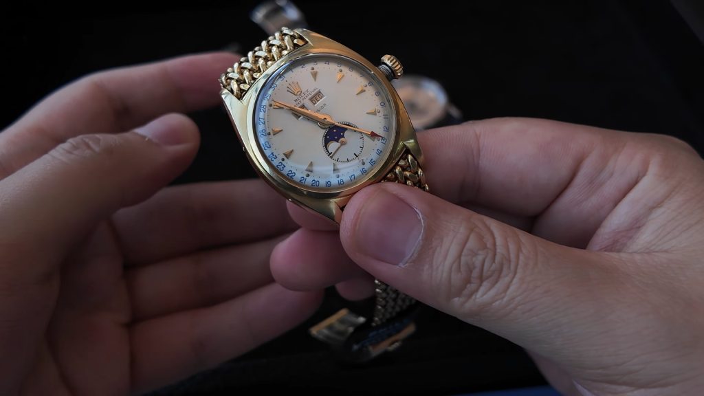 Vỏ Oyster vàng Rolex ref. 6062 Soleil