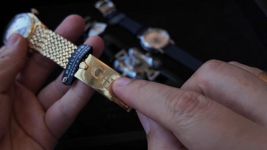 Khóa dây lưới vàng Rolex ref. 6062