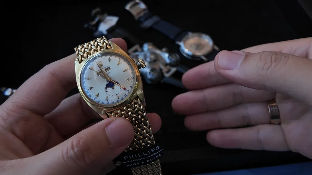 Rolex ref. 6062 Soleil cùng thẻ Phillips