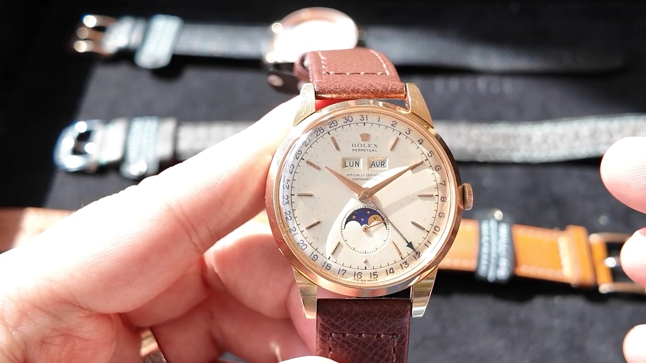 Mặt số Rolex 8171 Padellone vàng hồng