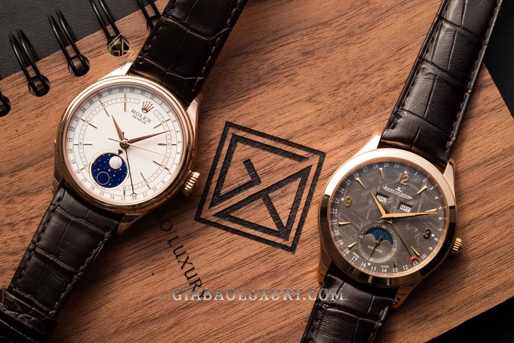 Rolex Cellini 50535 và Jaeger-LeCoultre Q1552540: Rolex Cellini 50535 và JLC Q1552540 đặt cạnh nhau