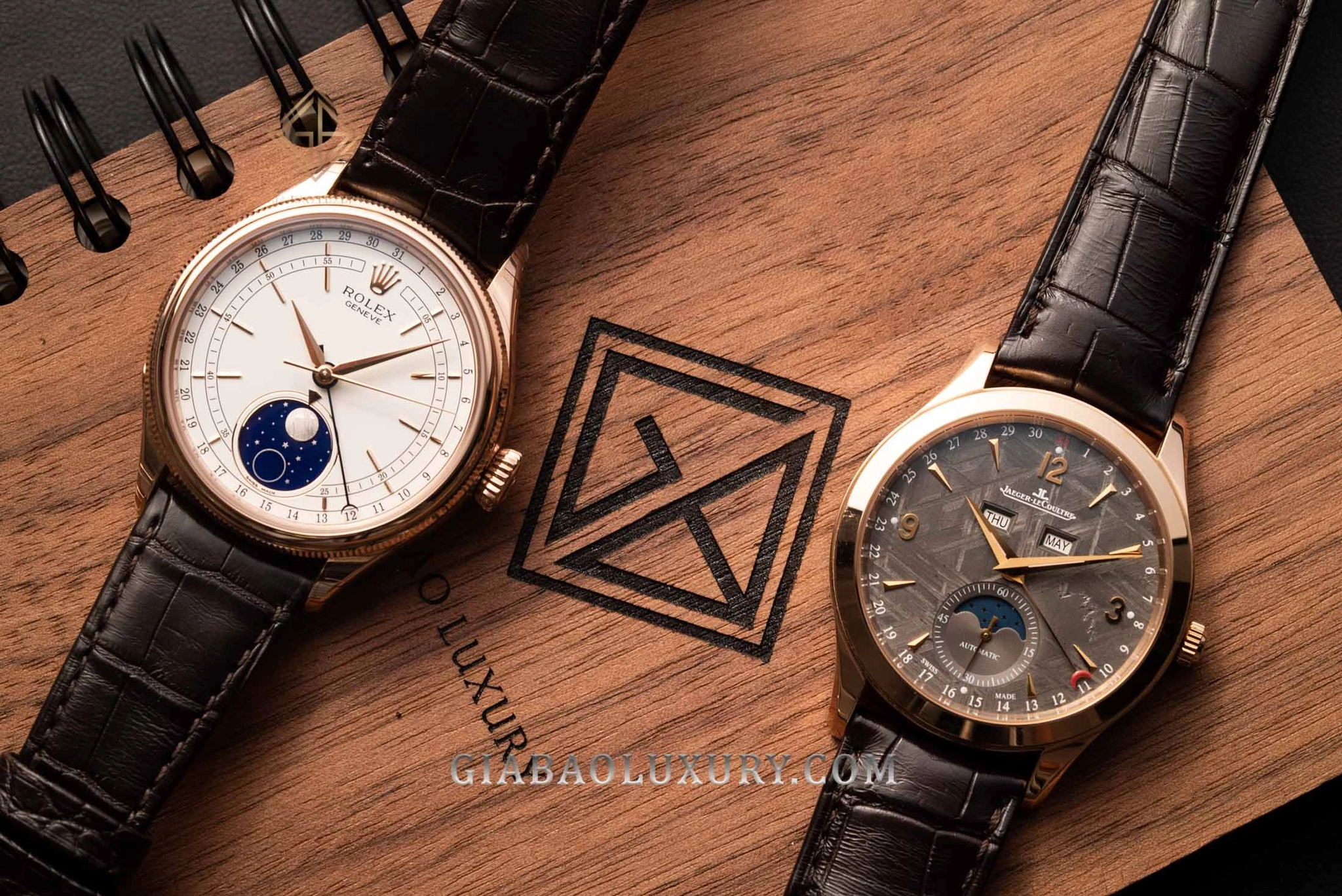 Rolex Cellini 50535 và Jaeger-LeCoultre Q1552540: Rolex Cellini 50535 và JLC Q1552540 đặt cạnh nhau