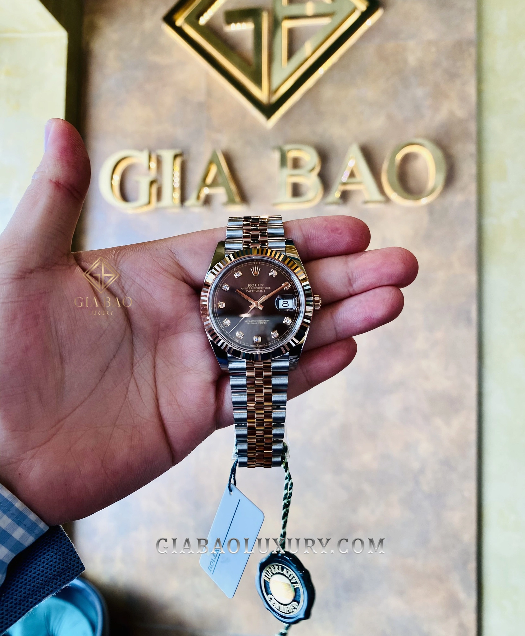 Rolex Datejust 41 126331 mặt chocolate: Everose Rolesor — ảnh chi tiết 07