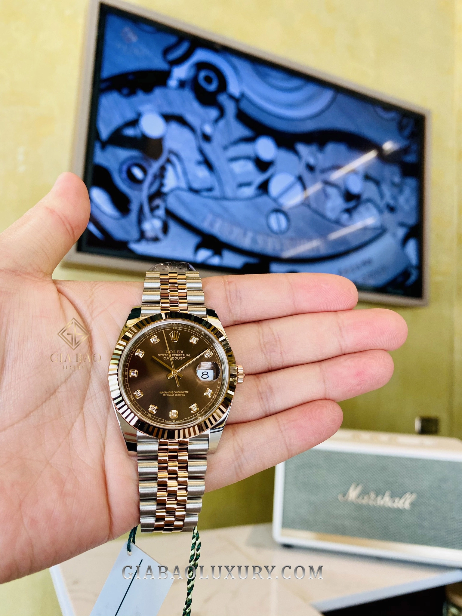 Rolex Datejust 41 126331 mặt chocolate: Everose Rolesor — ảnh chi tiết 11