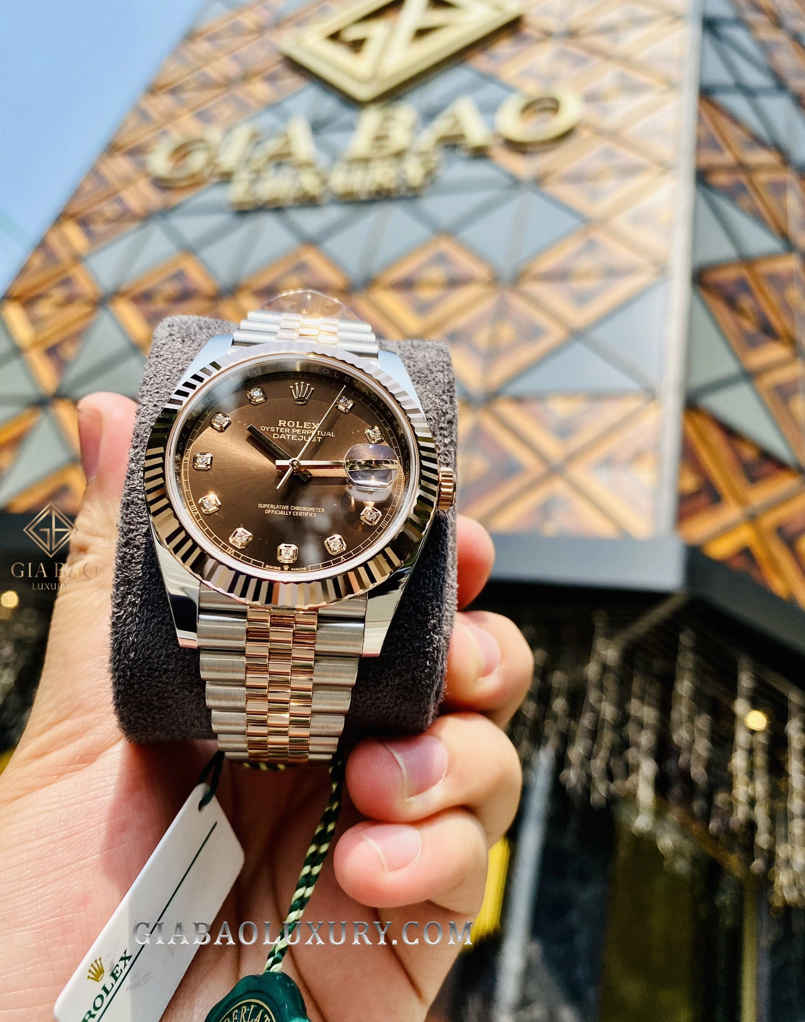 Rolex Datejust 41 126331 mặt chocolate: Everose Rolesor — ảnh chi tiết 13